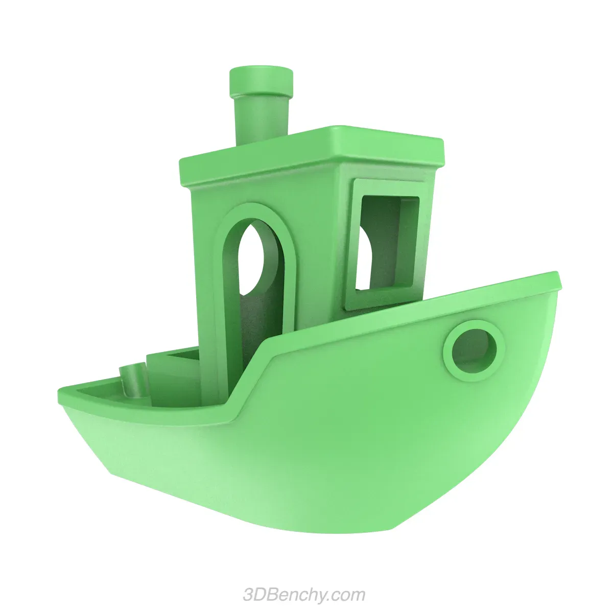 A 3D render of the 3DBenchy boat model