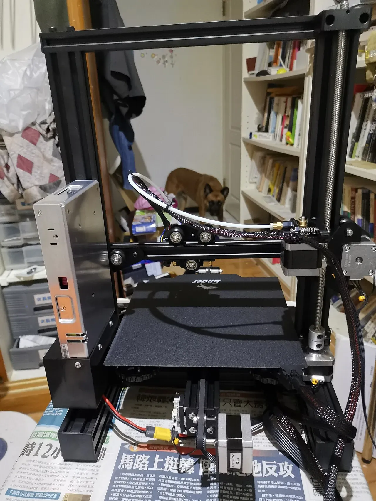 An assembled Ender 3 printer on a table