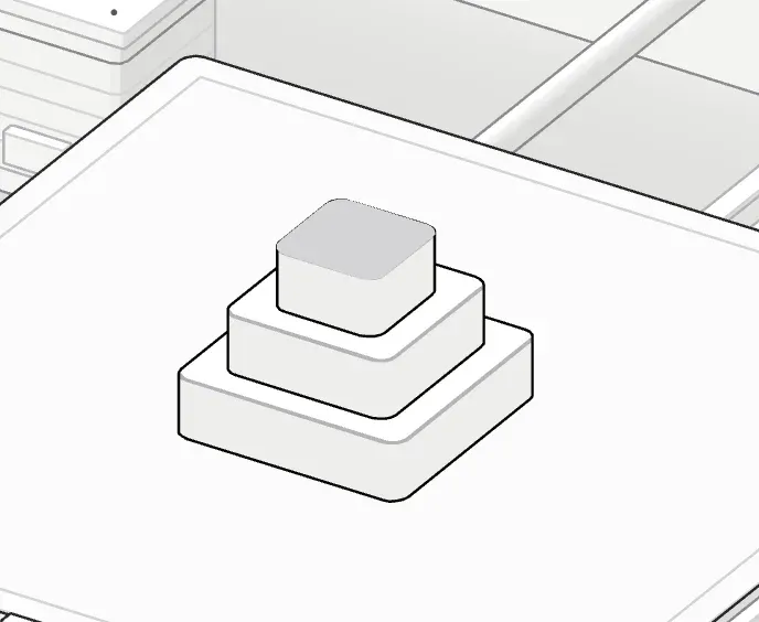 The finished stepped tower