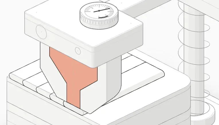 Nozzle tip and first-layer line cross-section with Z offset −0.06 mm